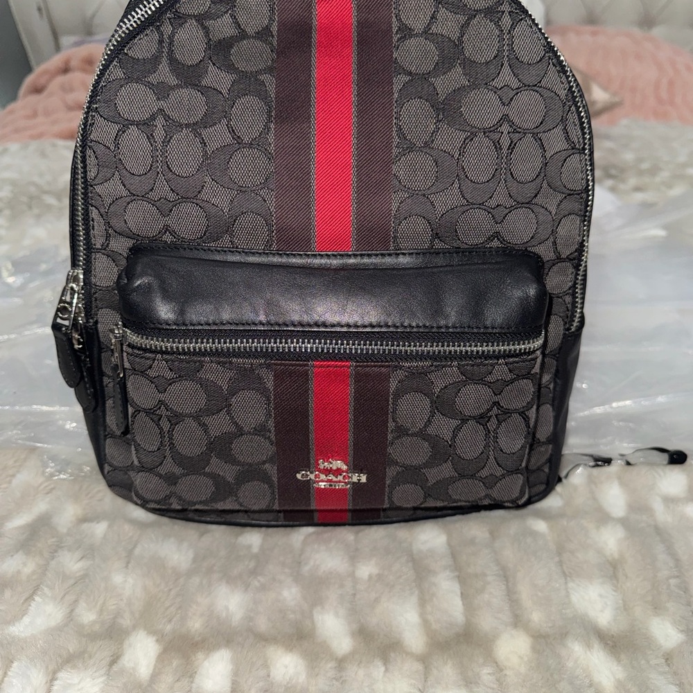 Coach Women’s Gray and Red Patterned Backpack
MEDIUM SIZE!